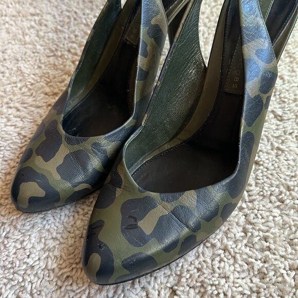 MARC JACOBS HEELS CAMO SLINGBACK PUMPS LEATHER MADE IN ITALY SIZE 39 - Picture 10 of 16